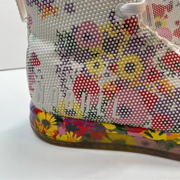 Nobull SF Trainer Sneakers Men’s Size 14 / Women’s Size 15.5 High Top Flower Lac - Picture 11 of 12